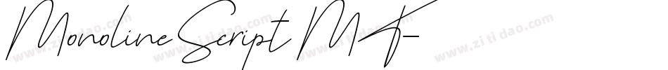 Monoline Script MT字体转换